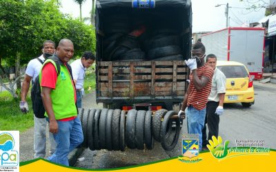 EN JORNADA DE LIMPIEZA EL EPA RECOGIÓ MIL QUINIENTAS LLANTAS EN FOCOS DE DISPOSICIÓN DE NEUMÁTICOS