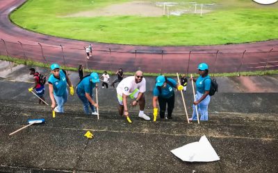 EPA se une a la limpieza del polideportivo El cristal; un compromiso con la comunidad