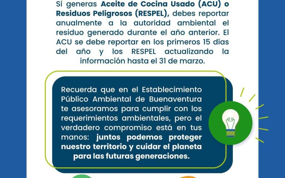 EPA Buenaventura reitera a generadores la inscripción para la gestión de residuos