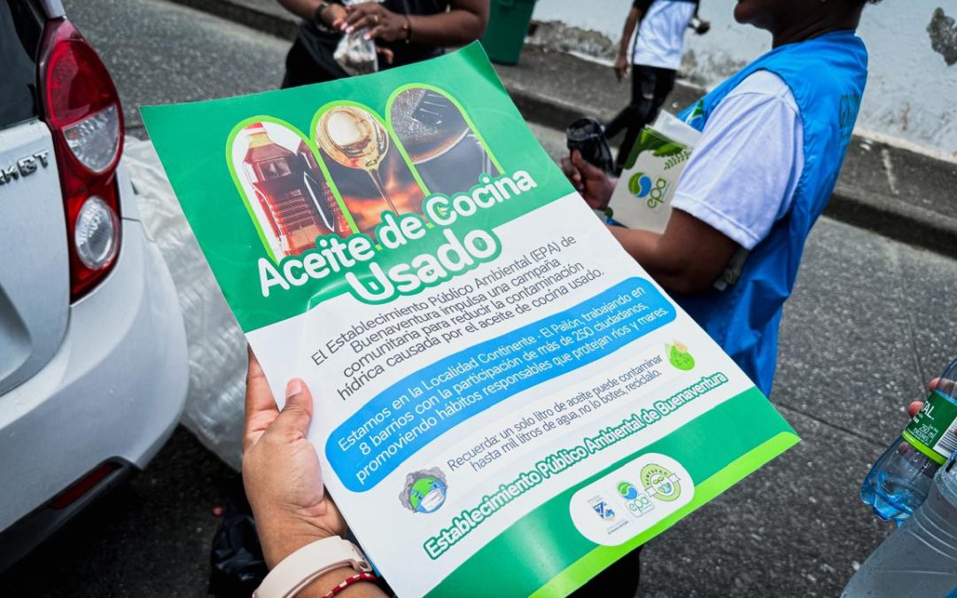 Más de 8 toneladas de aceite de cocina usado se recolectaron en Buenaventura